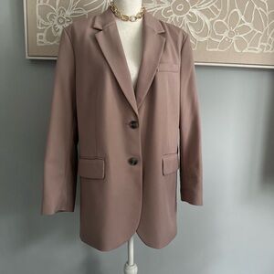 H&M Pink Wool-Blend Blazer Oversized Fit